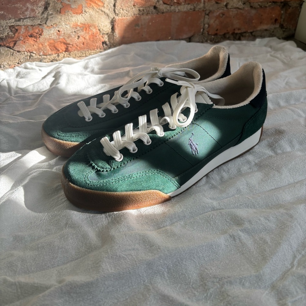 Polo Ralph Lauren Suede Green Sneakers